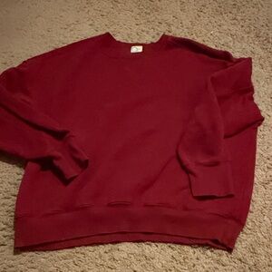 OFFLINE by aerie Cloud Fleece Crewneck RARE color cherry tart